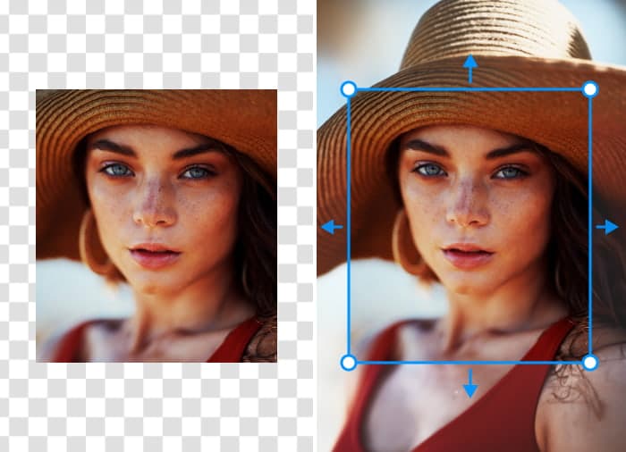 AI image extender preview