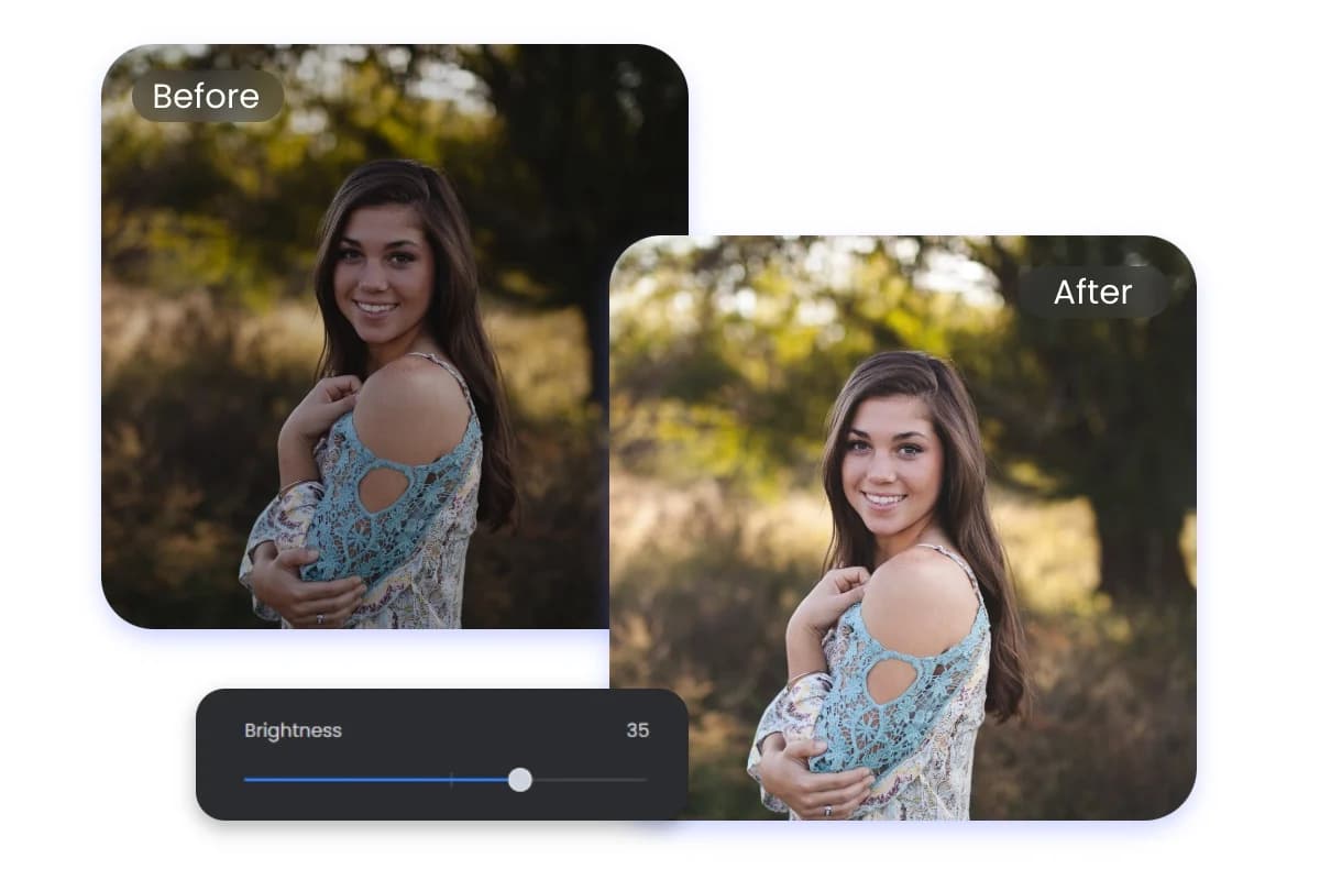 Brighten image preview