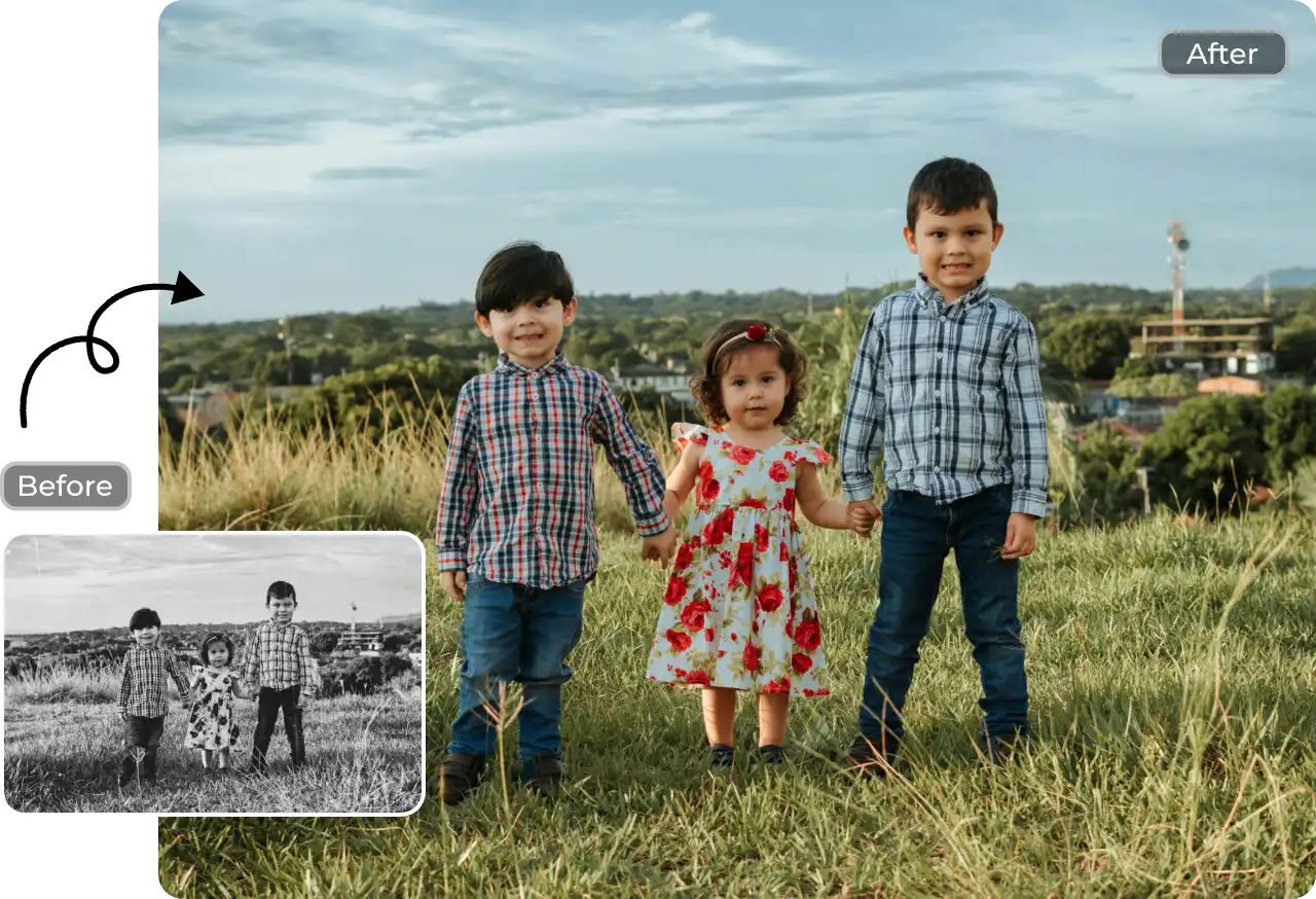 Old photo restoration preview
